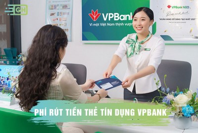 Phí rút tiền mặt thẻ tín dụng VPBank